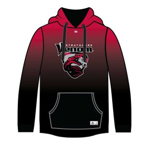 sublimated hoodie red fade