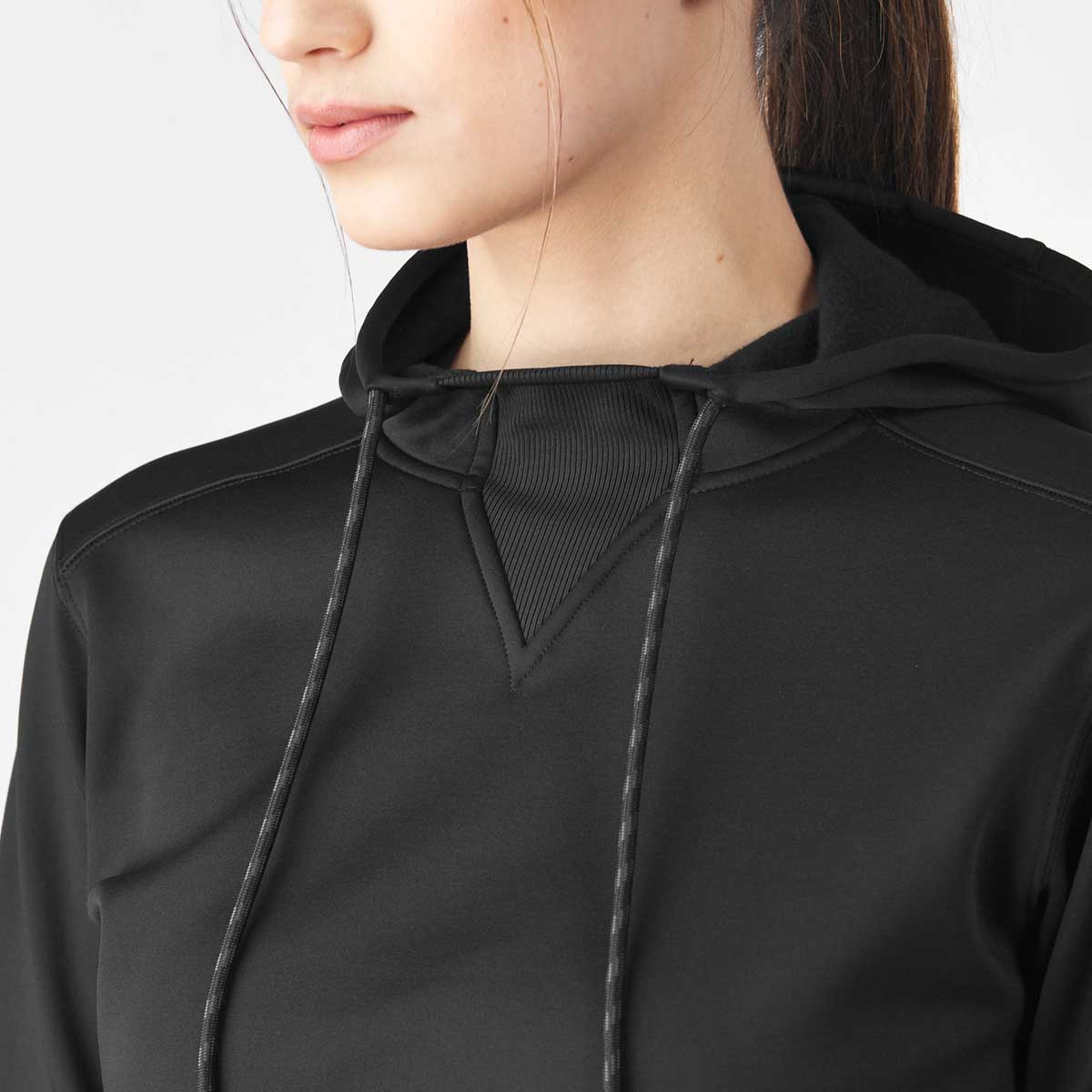 True-Calgary_W-Hoodie-Detail1 Womens Team Hoodie - Black - Image 2