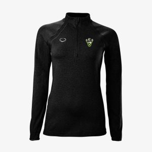 Womens Team 1/4 Zip - Black