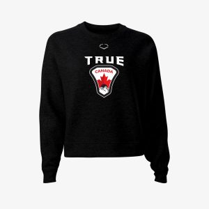 Womens Crop Crew Neck - Black