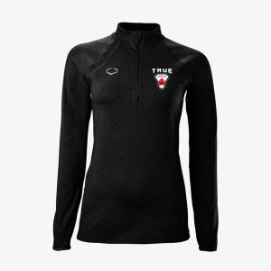 Womens Team 1/4 Zip - Black